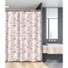 Ambesonne Flamingo Stall Shower Curtain, Flamingos in Vintage Style Illustration Love and Romantic Animals Art Print, Fabric Bathroom Decor Set with Hooks, 54″ W x 78″ L, Beige Pink