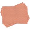 Ambesonne Peach Place Mats Set of 4, Flower Ornate Pattern Nature Inspired Image with Soft Color Spring Summer Foliage Print, Washable Fabric Placemats for Dining Table, Standard Size, Peach