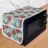 Ambesonne Valentines Day Microwave Oven Cover, Romantic Roses of Love with Stained Glass Effect Abstract Garden, Water Resistant Organizer with Pockets for Kitchen, 36″ x 12″, Multicolor(Multicolor)