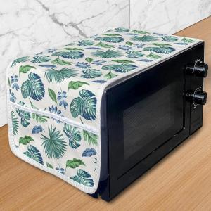 Ambesonne Cartoon Microwave Oven Cover, Vertical Stripes with Bow Ties Pale Palette Illustration Valentines Day, Water Resistant Organizer with Pockets for Kitchen, 36″ x 12″, Pale Pink Rose(Turquoise Navy Blue)