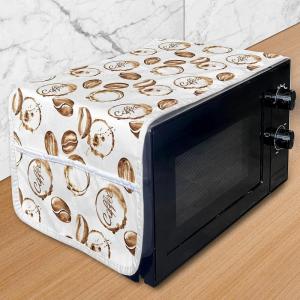 Ambesonne Cartoon Microwave Oven Cover, Vertical Stripes with Bow Ties Pale Palette Illustration Valentines Day, Water Resistant Organizer with Pockets for Kitchen, 36″ x 12″, Pale Pink Rose(Pale Brown White)
