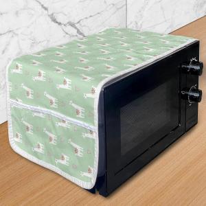 Ambesonne Cartoon Microwave Oven Cover, Vertical Stripes with Bow Ties Pale Palette Illustration Valentines Day, Water Resistant Organizer with Pockets for Kitchen, 36″ x 12″, Pale Pink Rose(Mint Green Multicolor)