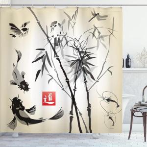 Ambesonne Fairytale Shower Curtain, Romantic Carriage Royal Ornamental Details Stopped at The Door of a Kingdom Palace Cartoon, Cloth Fabric Bathroom Set with Hooks, 69″ W x 70″ L, Yellow and Pink(Black and White)