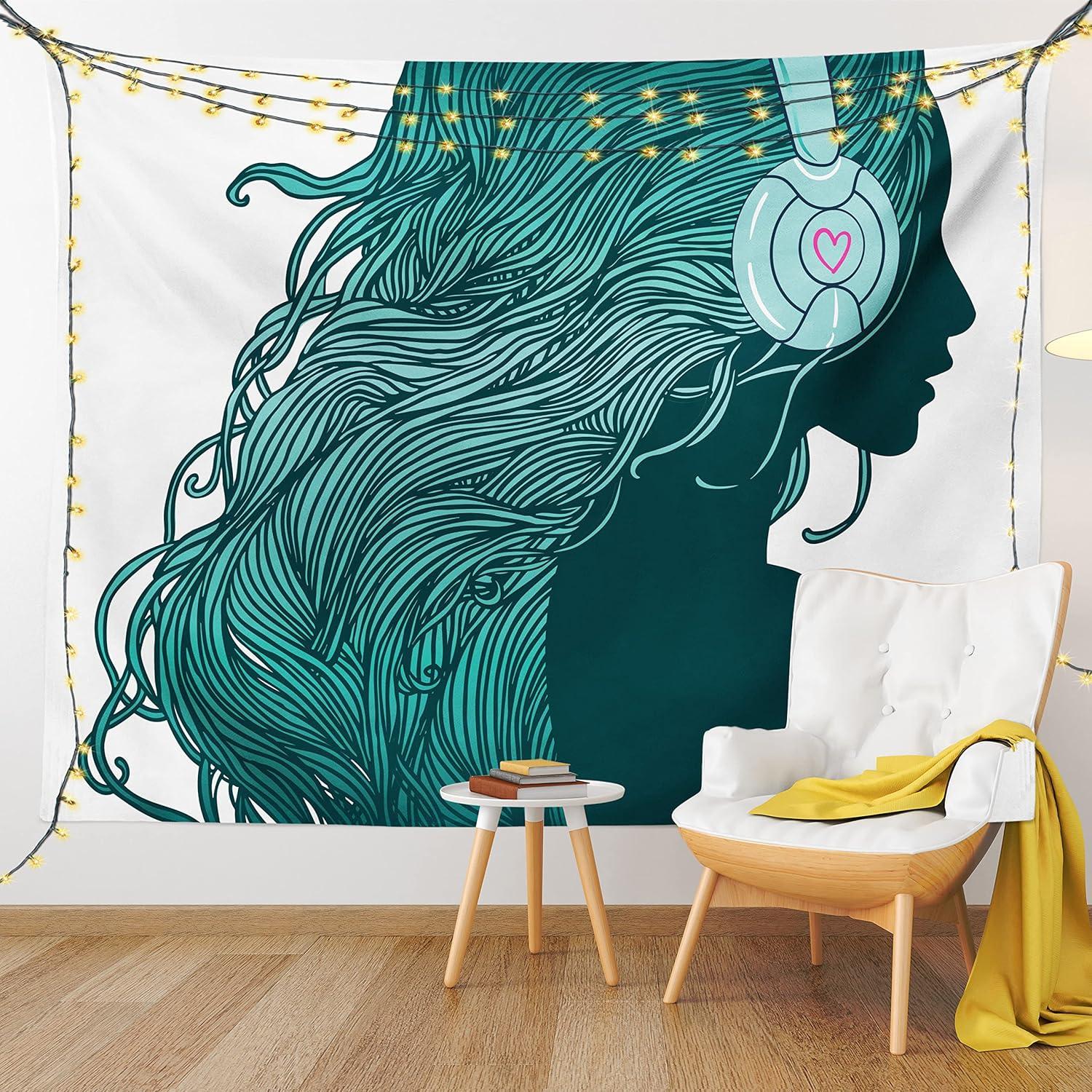 imageAmbesonne Compass Tapestry Compass Illustration with Lettering Nautical Ocean Adventure Themed Print Wide Wall Hanging for Bedroom Living Room Dorm 60 X 40 Night Blue BeigeWhite Teal