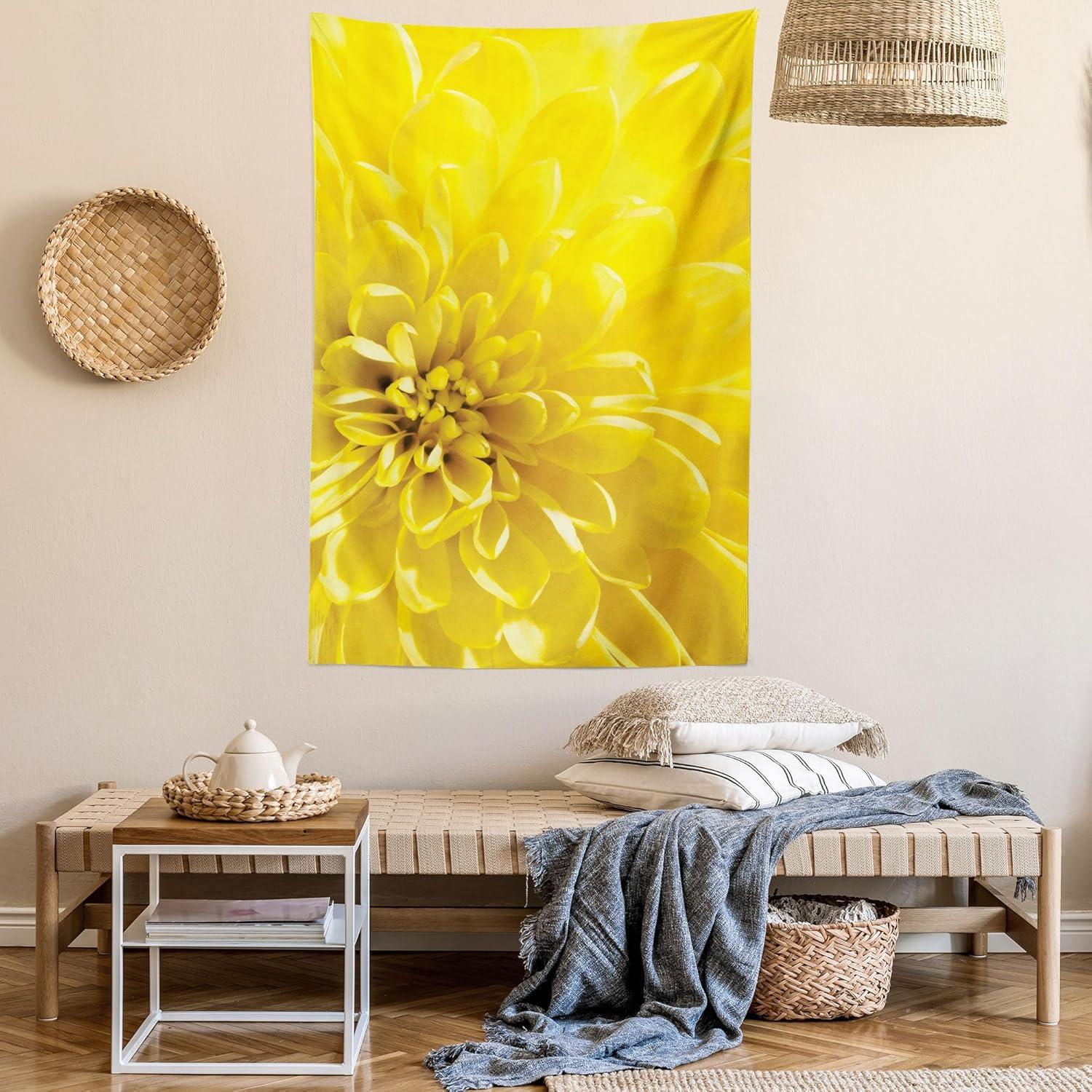 imageAmbesonne Compass Tapestry Compass Illustration with Lettering Nautical Ocean Adventure Themed Print Wide Wall Hanging for Bedroom Living Room Dorm 60 X 40 Night Blue BeigeYellow