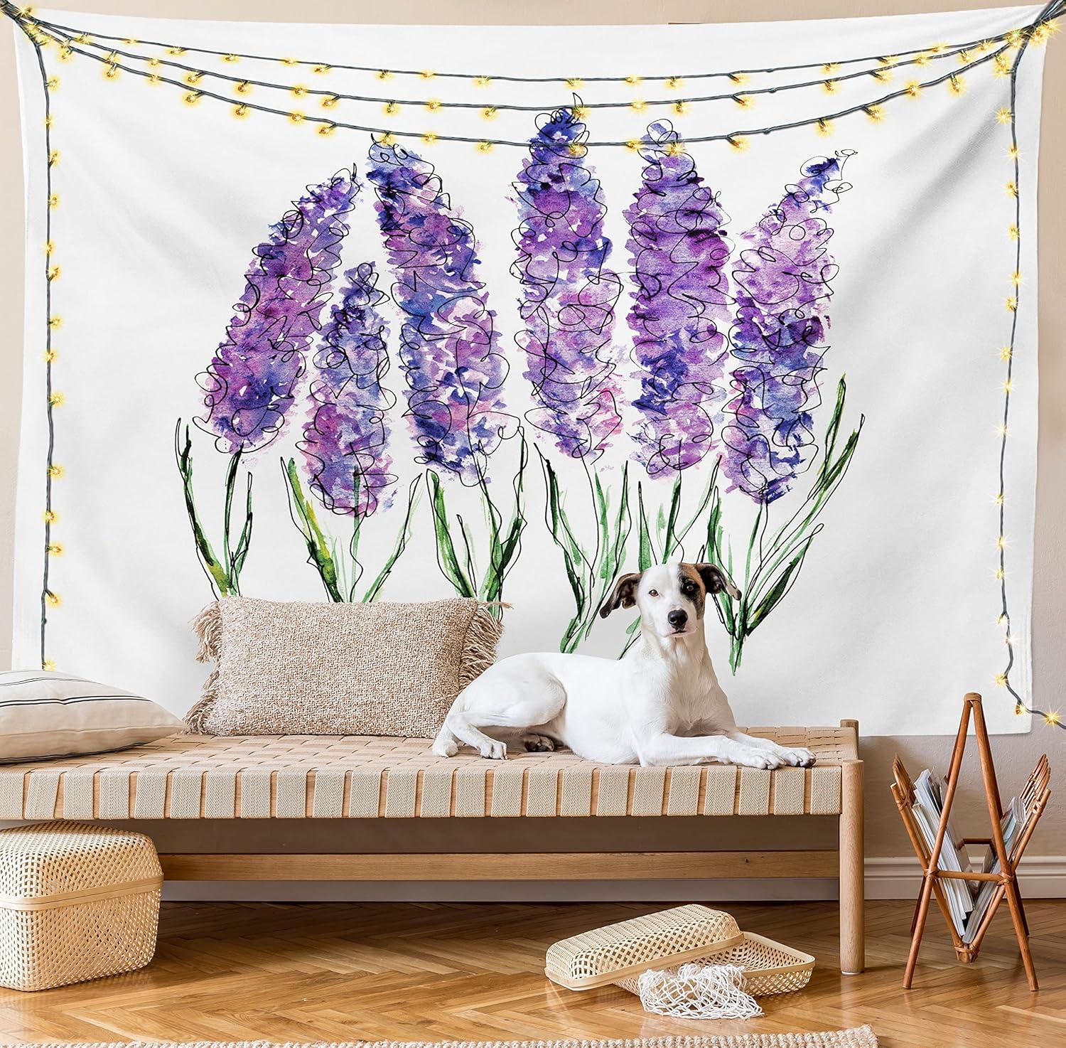 imageAmbesonne Compass Tapestry Compass Illustration with Lettering Nautical Ocean Adventure Themed Print Wide Wall Hanging for Bedroom Living Room Dorm 60 X 40 Night Blue BeigeViolet White