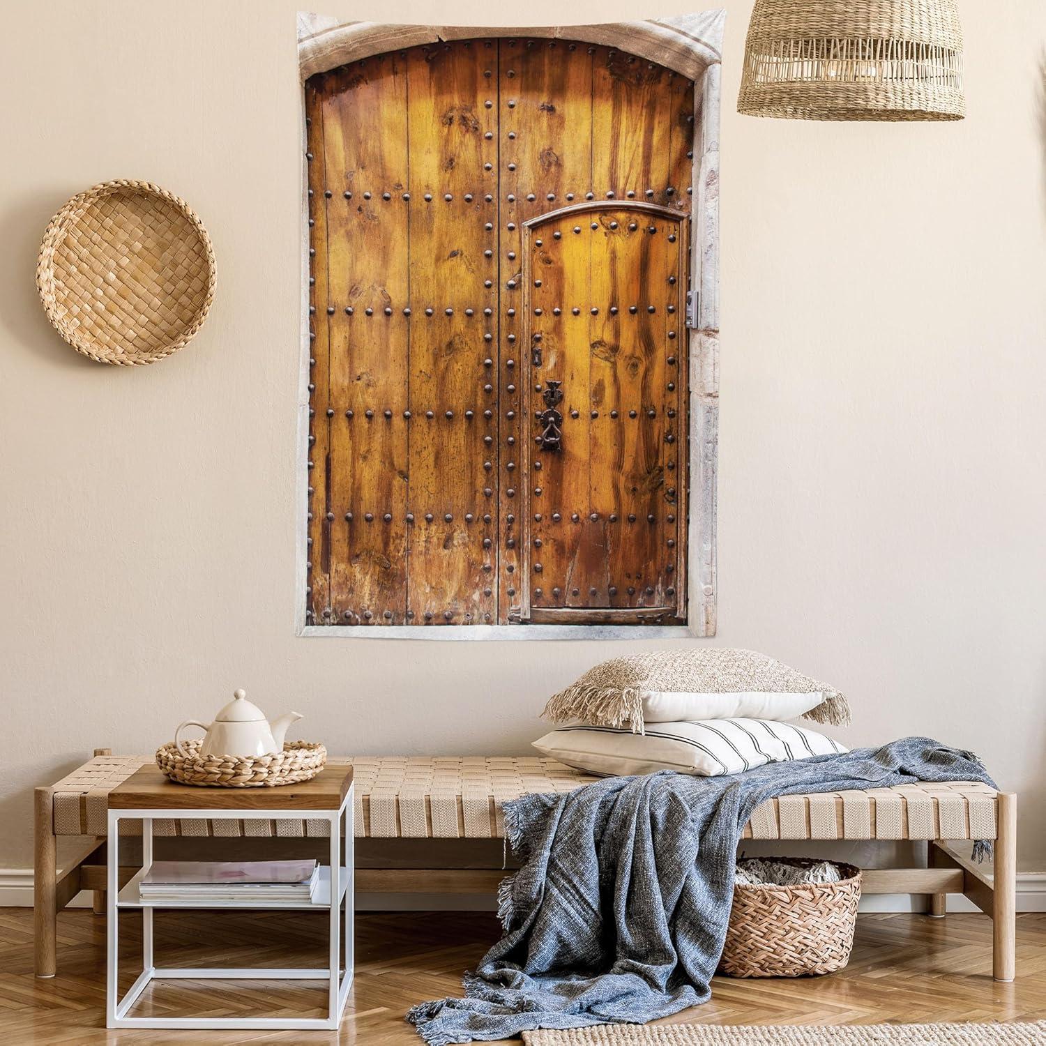 imageAmbesonne Compass Tapestry Compass Illustration with Lettering Nautical Ocean Adventure Themed Print Wide Wall Hanging for Bedroom Living Room Dorm 60 X 40 Night Blue BeigePale Coffee Brown