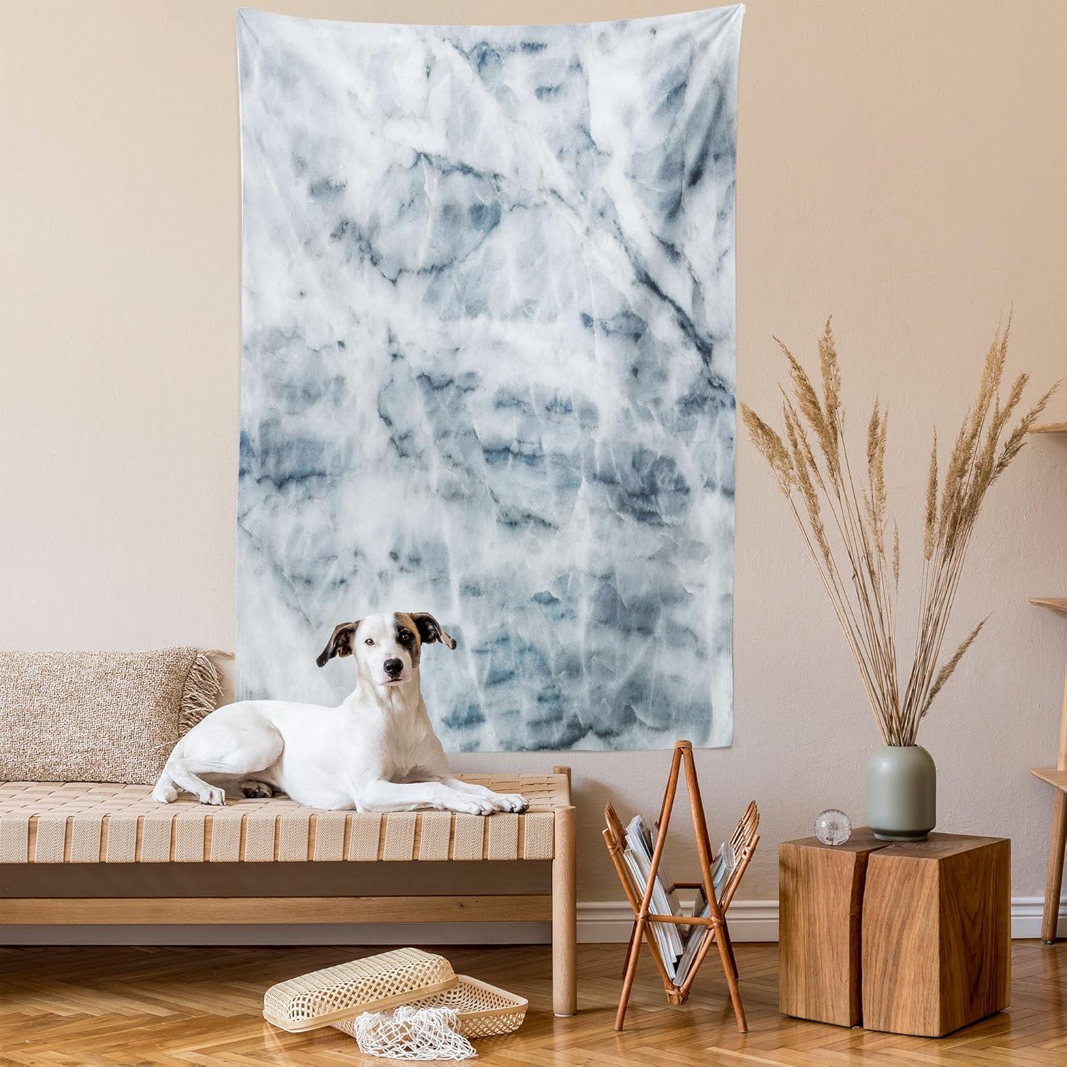 imageAmbesonne Fantasy Tapestry Cartoon Style Night Sky Clouds Half Moon Cloudscape Print Wide Wall Hanging for Bedroom Living Room Dorm 60 X 40 Yellow Beige WhiteBlue Grey