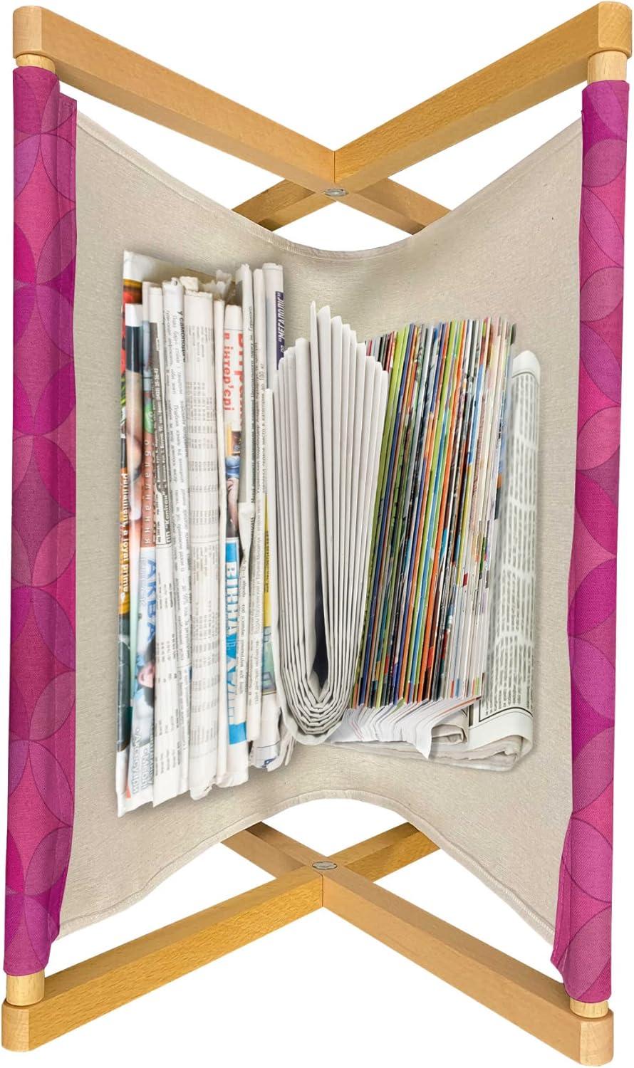 imageAmbesonne Flamingo Magazine and Book Holder Valentines Day Theme with Romantic Birds and Rose Petals Love Tropical Decorative Floor Rack Organizer for Living Room 22x19 Dark Coral and PinkDark Magenta Magenta