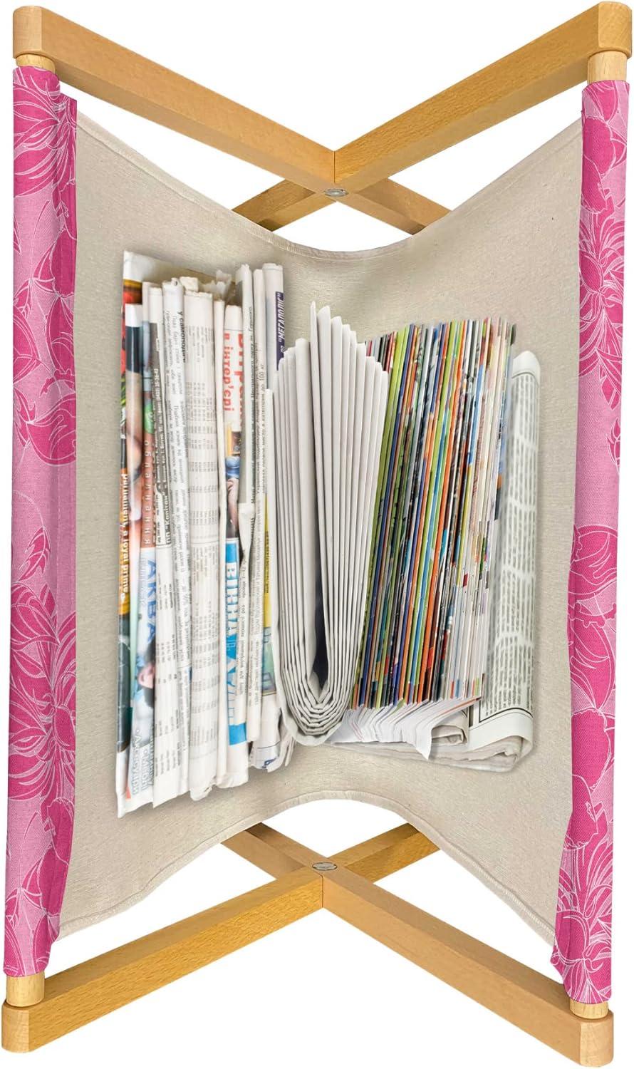 imageAmbesonne Flamingo Magazine and Book Holder Valentines Day Theme with Romantic Birds and Rose Petals Love Tropical Decorative Floor Rack Organizer for Living Room 22x19 Dark Coral and PinkPink