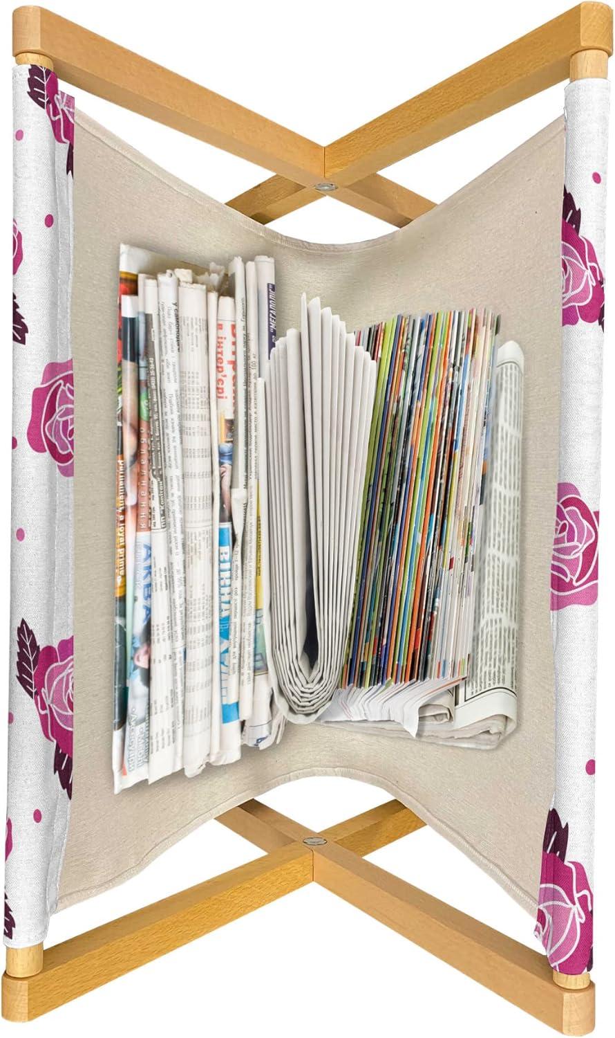 imageAmbesonne Flamingo Magazine and Book Holder Valentines Day Theme with Romantic Birds and Rose Petals Love Tropical Decorative Floor Rack Organizer for Living Room 22x19 Dark Coral and PinkPink Dark Magenta