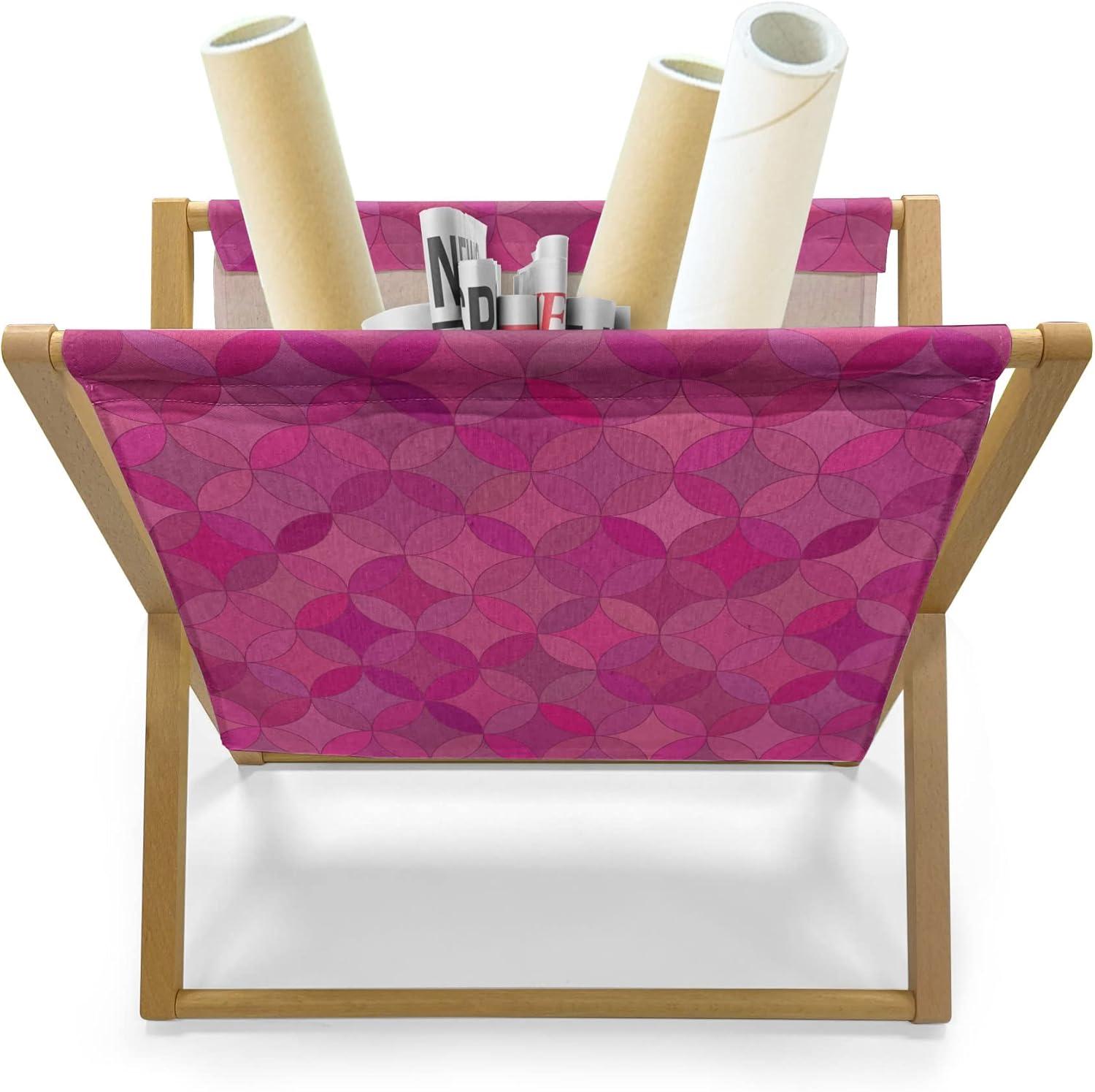 imageAmbesonne Flamingo Magazine and Book Holder Valentines Day Theme with Romantic Birds and Rose Petals Love Tropical Decorative Floor Rack Organizer for Living Room 22x19 Dark Coral and PinkDark Magenta Magenta