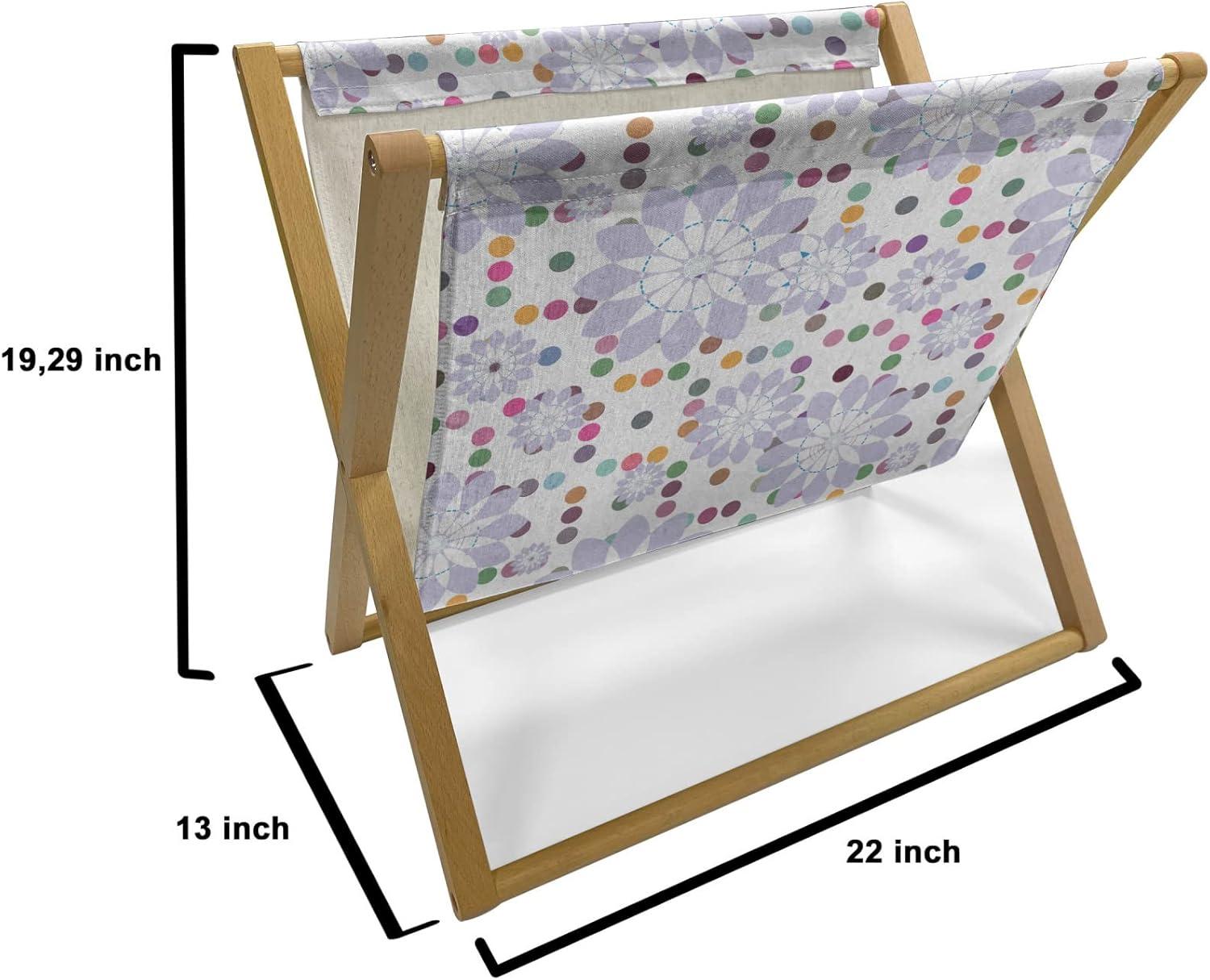 imageAmbesonne Flamingo Magazine and Book Holder Valentines Day Theme with Romantic Birds and Rose Petals Love Tropical Decorative Floor Rack Organizer for Living Room 22x19 Dark Coral and PinkLilac Multicolor
