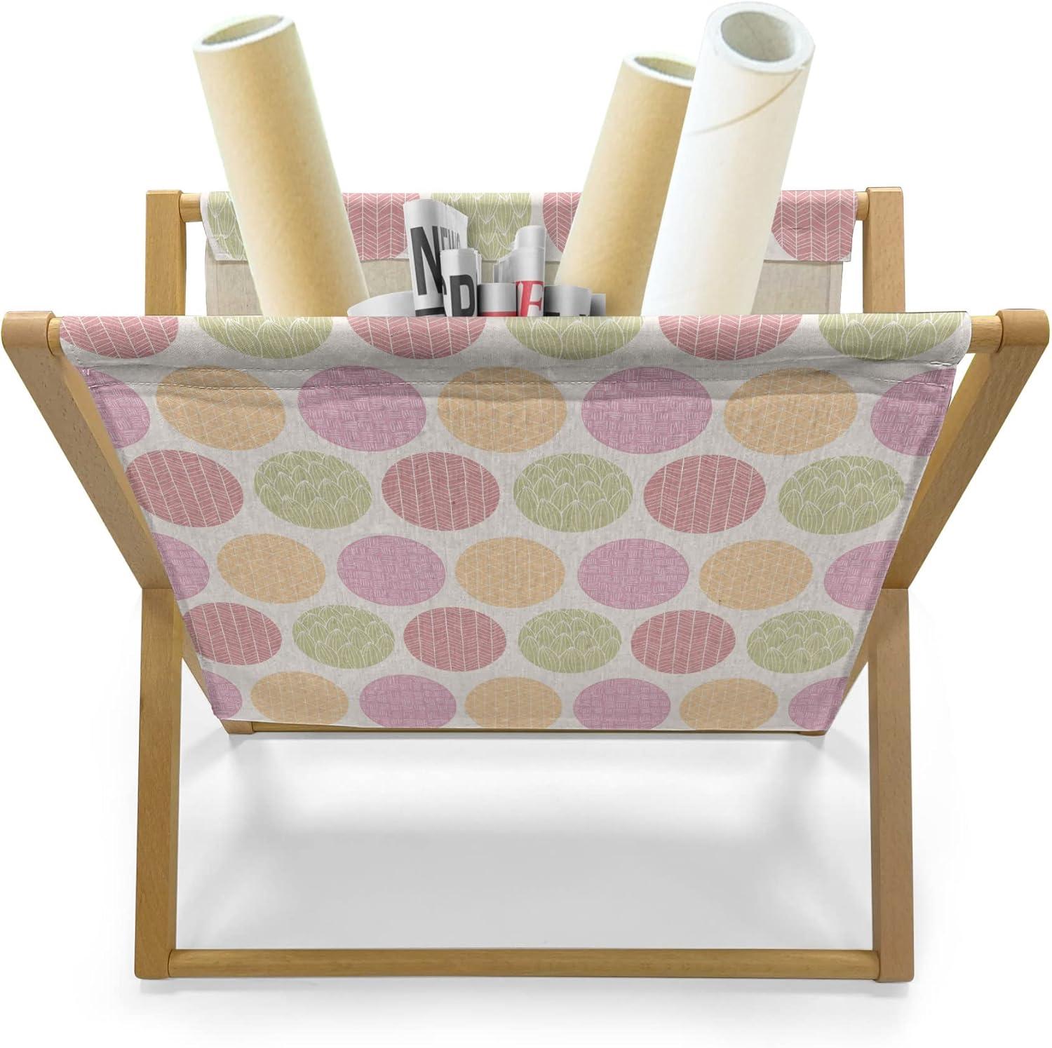 imageAmbesonne Flamingo Magazine and Book Holder Valentines Day Theme with Romantic Birds and Rose Petals Love Tropical Decorative Floor Rack Organizer for Living Room 22x19 Dark Coral and PinkAvocado Green and Multicolor