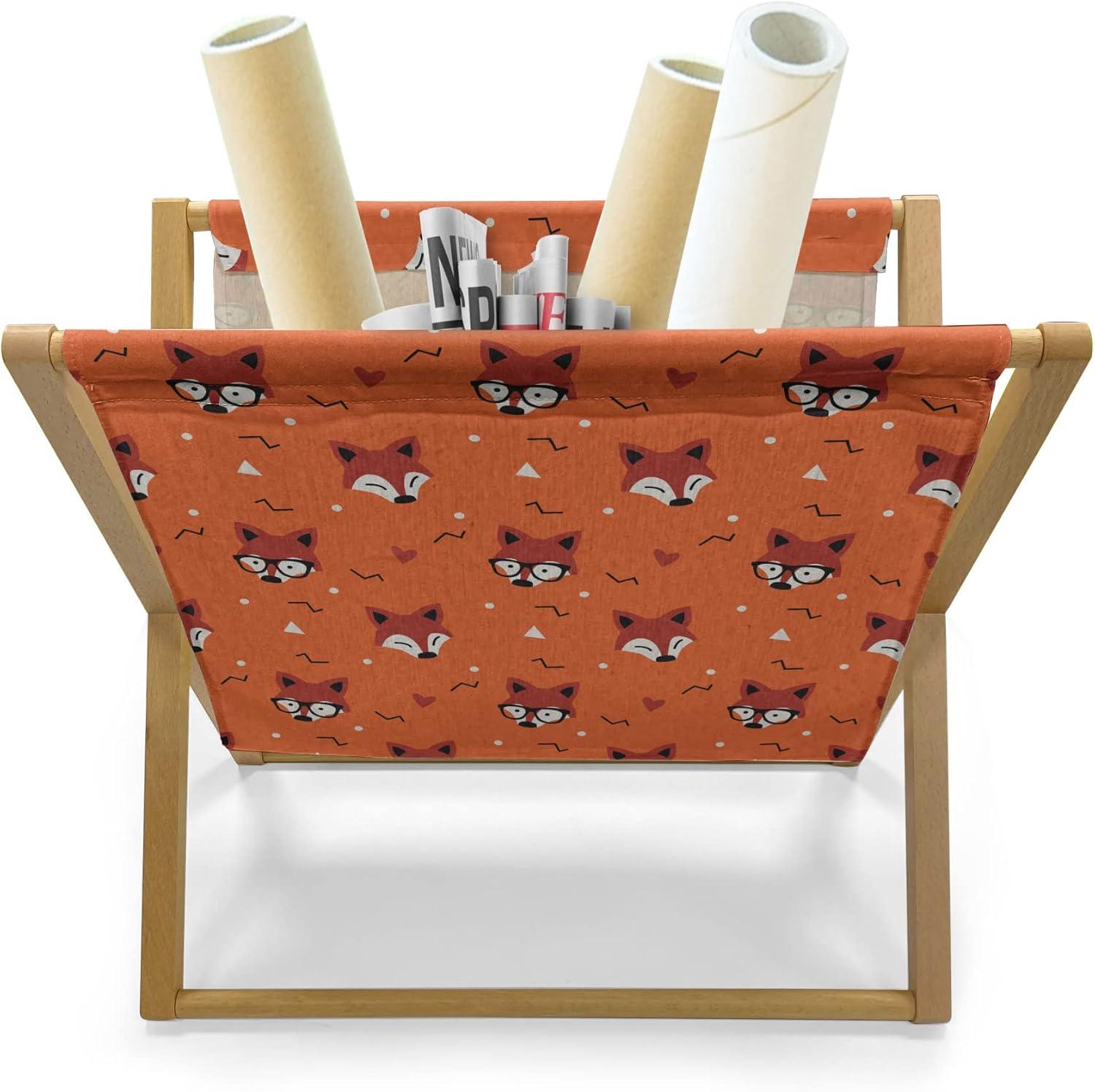 imageAmbesonne Floral Country Magazine and Book Holder Romantic Repetitive Rose Silhouettes Valentines Day Theme Decorative Floor Rack Organizer for Living Room 22x19 Blush Dark Grey and WhiteBurnt Sienna Cinnamon