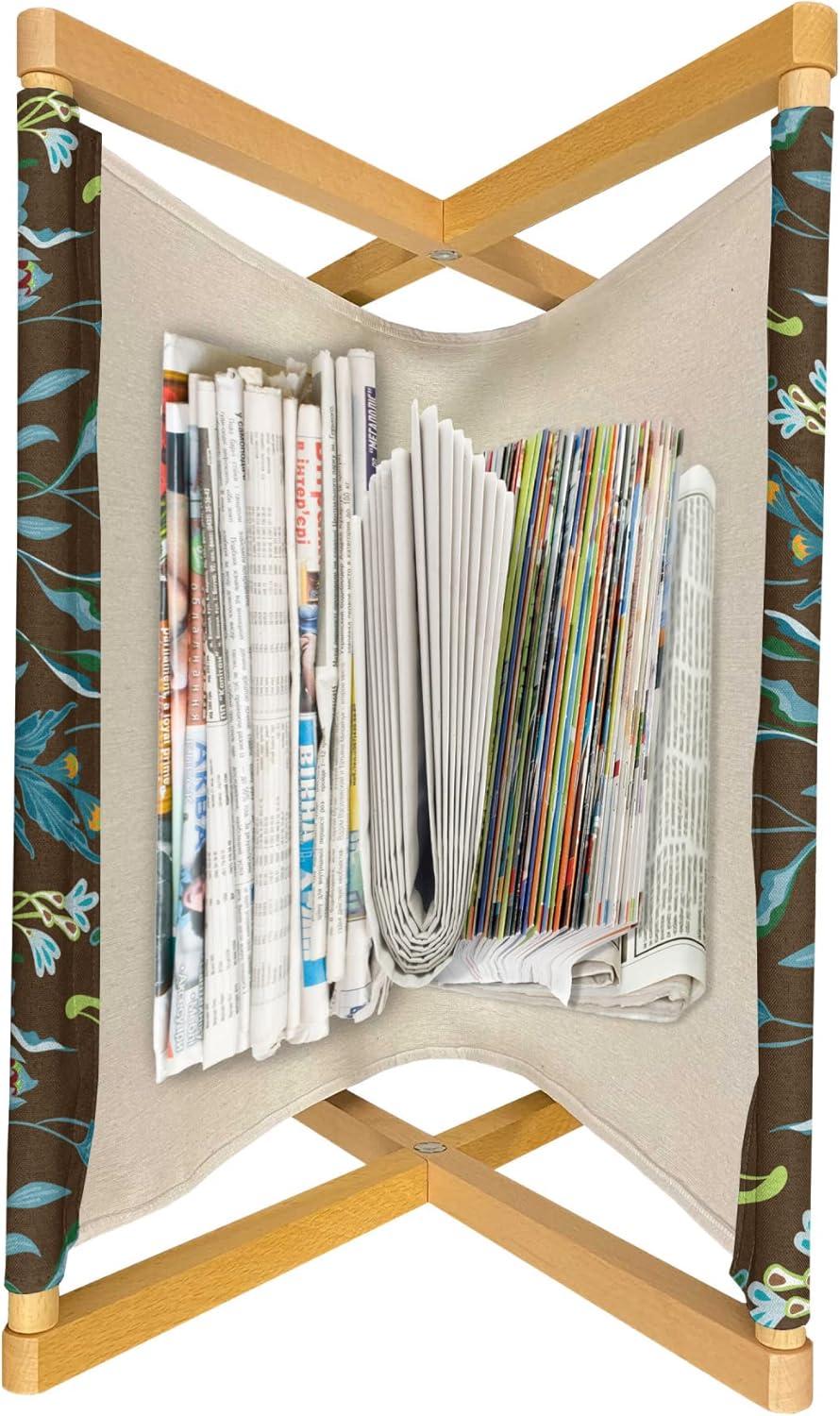 imageAmbesonne Floral Country Magazine and Book Holder Romantic Repetitive Rose Silhouettes Valentines Day Theme Decorative Floor Rack Organizer for Living Room 22x19 Blush Dark Grey and WhiteDark Cocoa Sea Blue