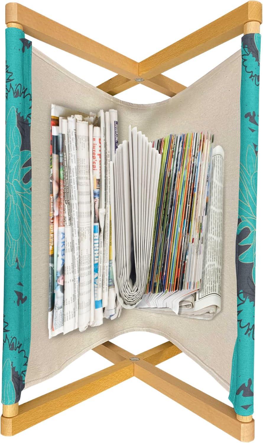 imageAmbesonne Romantic Magazine and Book Holder Love Hearts Stripes Celebration Party Lovers Valentines Design Decorative Floor Rack Organizer for Living Room 22x19 Magenta Night Blue and YellowTurquoise Grey