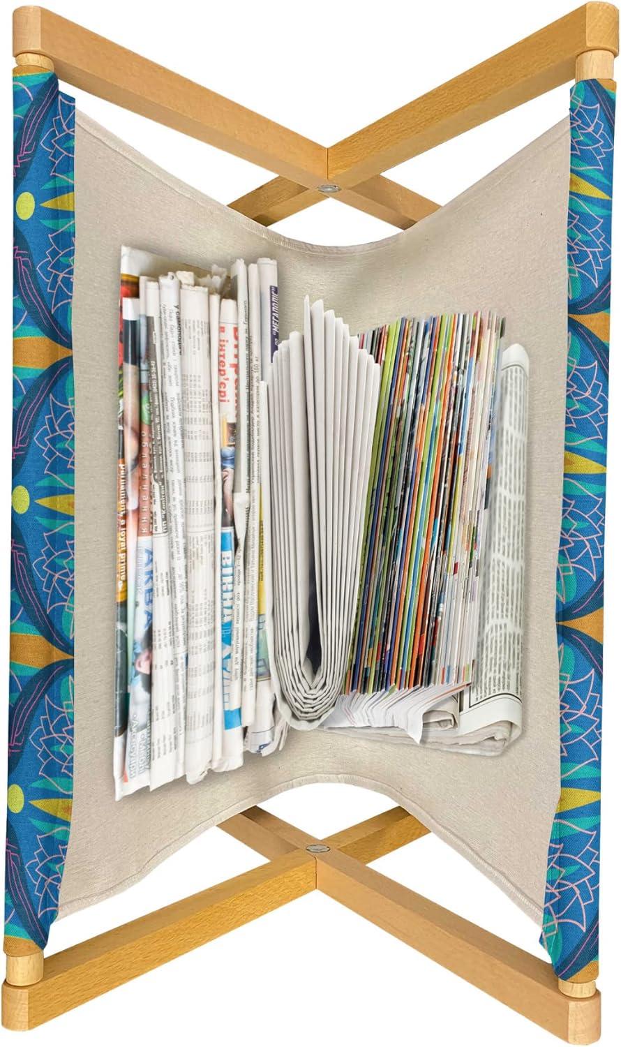 imageAmbesonne Romantic Magazine and Book Holder Love Hearts Stripes Celebration Party Lovers Valentines Design Decorative Floor Rack Organizer for Living Room 22x19 Magenta Night Blue and YellowViolet Blue and Ginger