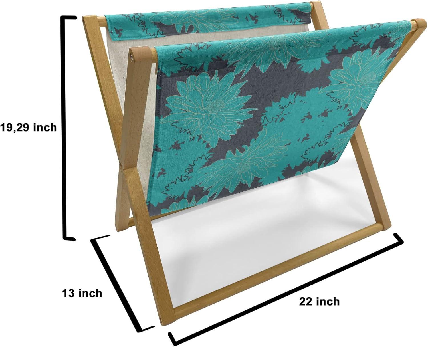 imageAmbesonne Romantic Magazine and Book Holder Love Hearts Stripes Celebration Party Lovers Valentines Design Decorative Floor Rack Organizer for Living Room 22x19 Magenta Night Blue and YellowTurquoise Grey
