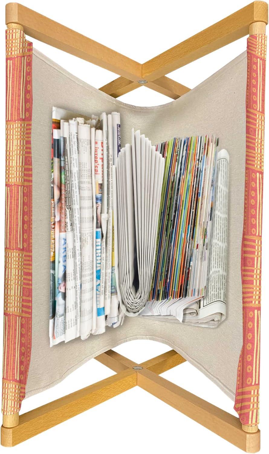 imageAmbesonne Romantic Magazine and Book Holder Love Hearts Stripes Celebration Party Lovers Valentines Design Decorative Floor Rack Organizer for Living Room 22x19 Magenta Night Blue and YellowCoral and Apricot
