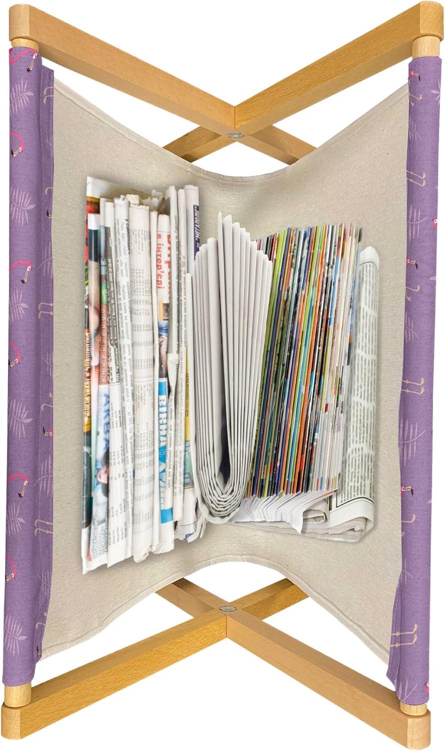 imageAmbesonne Romantic Magazine and Book Holder Love Theme Unicorns in Hearts for Valentines Day Decorative Floor Rack Organizer for Living Room 22x19 Pale Pink Pastel Yellow Pale MauveMauve and Pink