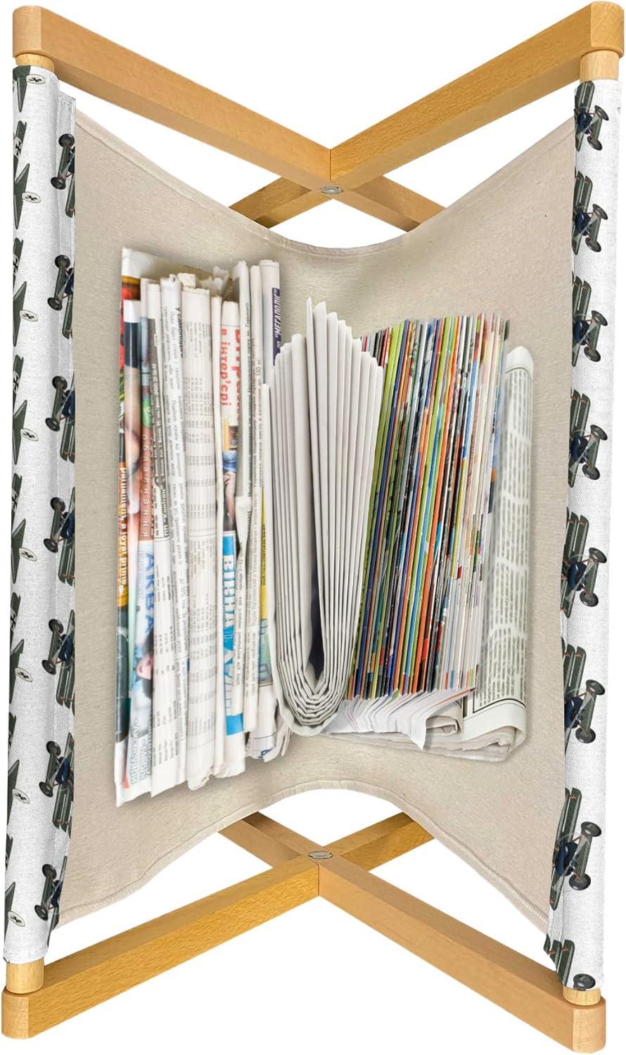 imageAmbesonne Romantic Magazine and Book Holder Love Theme Unicorns in Hearts for Valentines Day Decorative Floor Rack Organizer for Living Room 22x19 Pale Pink Pastel Yellow Pale MauveDark Pink and Army Green