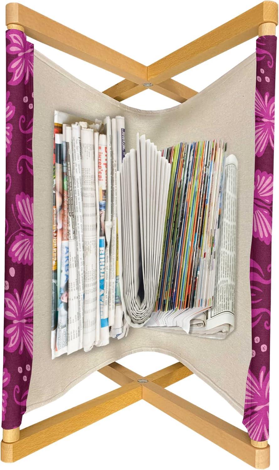 imageAmbesonne Romantic Magazine and Book Holder Love Theme Unicorns in Hearts for Valentines Day Decorative Floor Rack Organizer for Living Room 22x19 Pale Pink Pastel Yellow Pale MauveMagenta Pale Pink Maroon