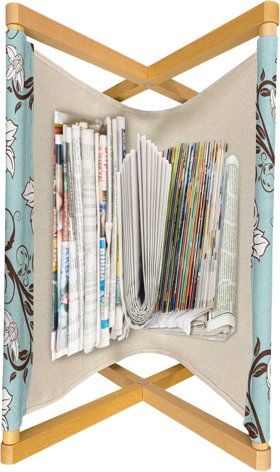 imageAmbesonne Romantic Magazine and Book Holder Repeating Love Theme with Roses and Little Hearts Valentines Day Decorative Floor Rack Organizer for Living Room 22x19 Rose CoralSeafoam Rosewood