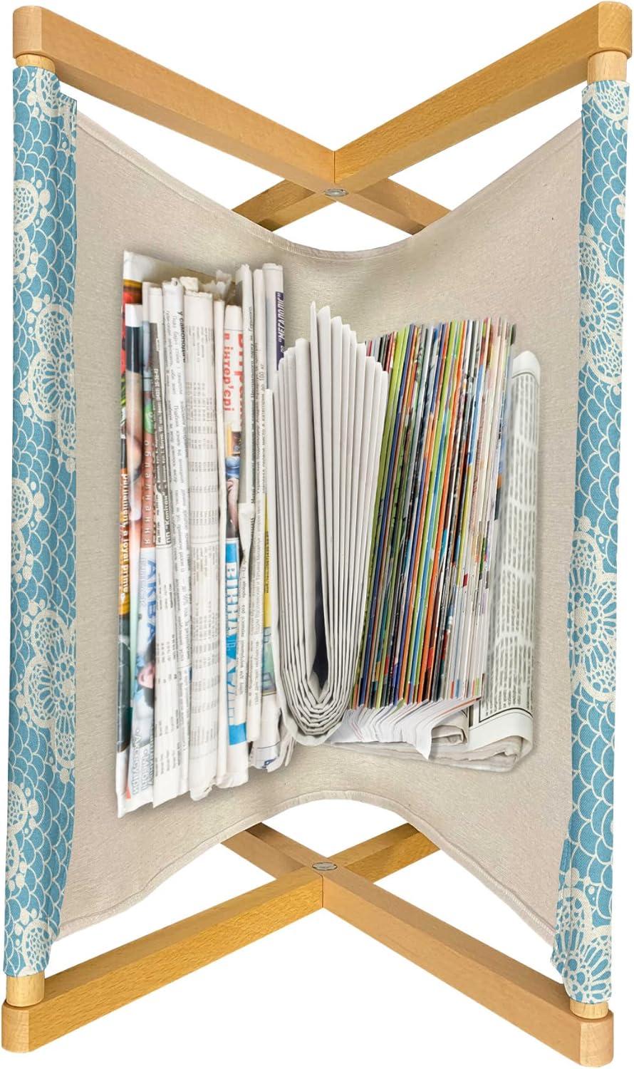 imageAmbesonne Romantic Magazine and Book Holder Repeating Love Theme with Roses and Little Hearts Valentines Day Decorative Floor Rack Organizer for Living Room 22x19 Rose CoralDeep Sky Blue Eggshell