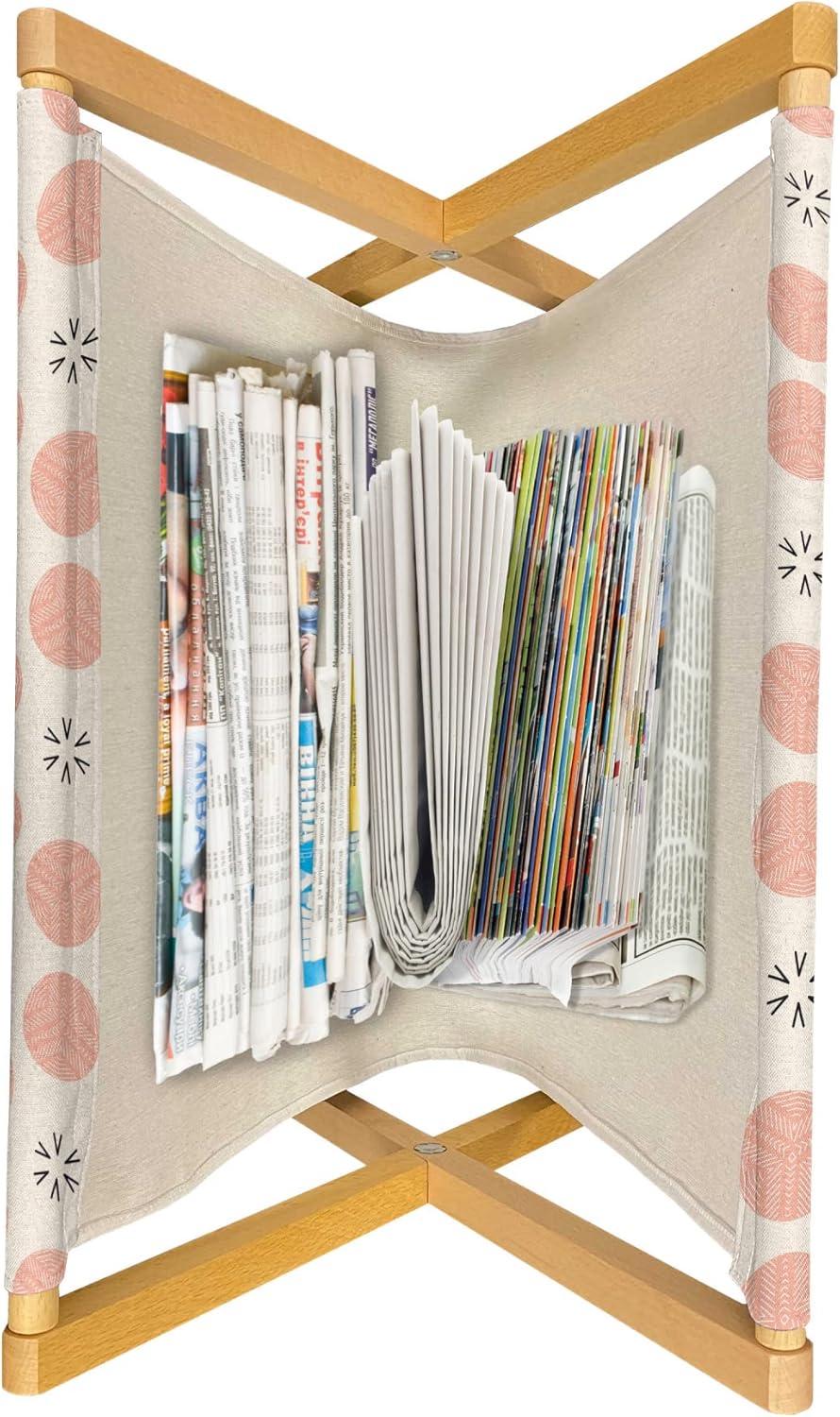 imageAmbesonne Romantic Magazine and Book Holder Repeating Love Theme with Roses and Little Hearts Valentines Day Decorative Floor Rack Organizer for Living Room 22x19 Rose CoralSalmon Charcoal Grey