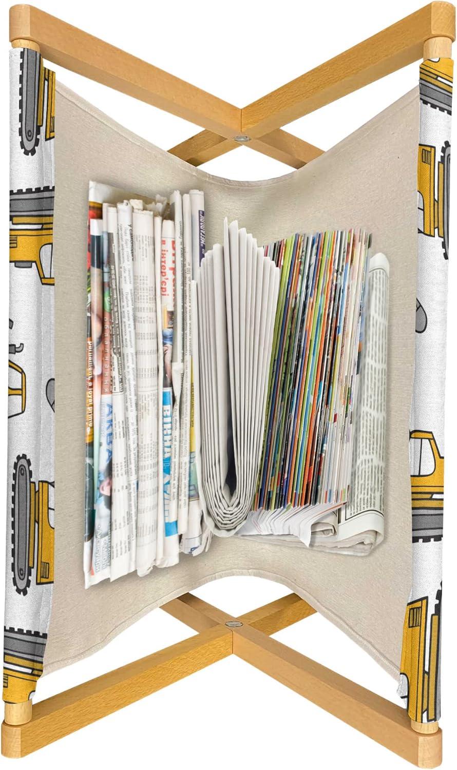 imageAmbesonne Romantic Magazine and Book Holder True Love Lettering with Heart Shapes Doodle Valentines Day Theme Decorative Floor Rack Organizer for Living Room 22x19 Pale Pink Black and WhiteApricot and Grey