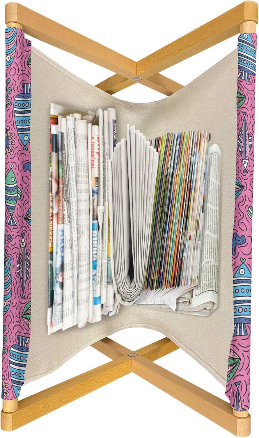 imageAmbesonne Romantic Magazine and Book Holder True Love Lettering with Heart Shapes Doodle Valentines Day Theme Decorative Floor Rack Organizer for Living Room 22x19 Pale Pink Black and WhitePink and Blue Violet