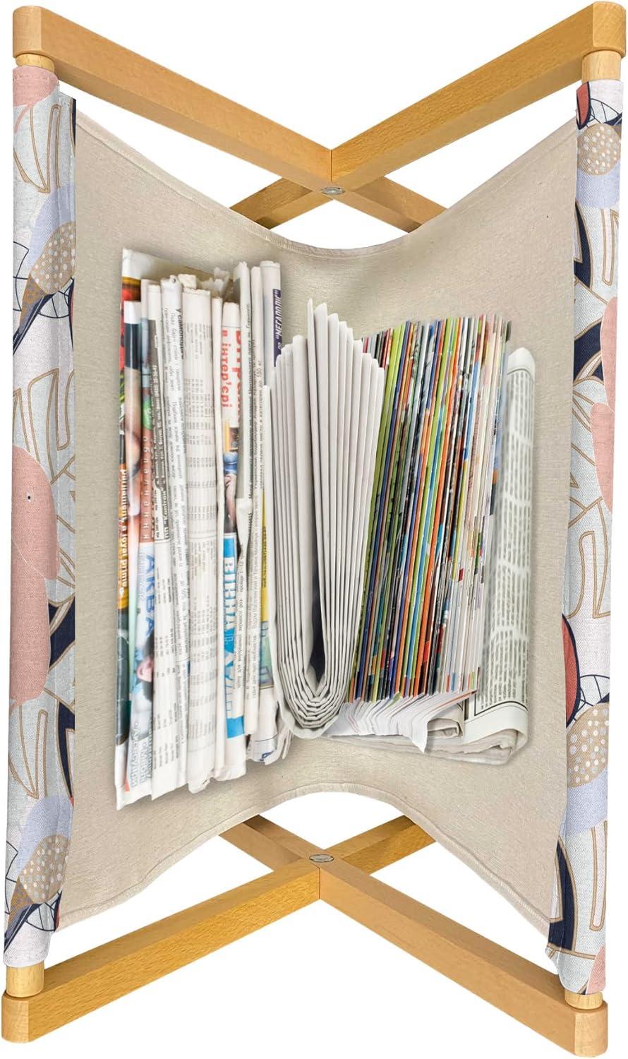 imageAmbesonne Romantic Magazine and Book Holder Valentines Day Theme Little Hearts in Modern Repetitive Pattern Decorative Floor Rack Organizer for Living Room 22x19 Rose Magenta and BurgundyBlush Ecru and Indigo