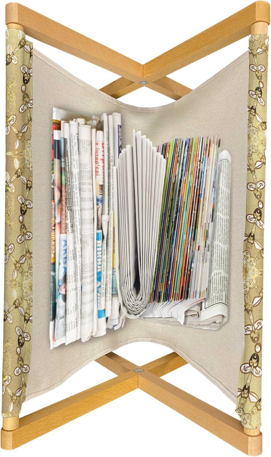 imageAmbesonne Romantic Magazine and Book Holder Valentines Day Themed Victorian Swirling Ornamental Hearts Pattern Decorative Floor Rack Organizer for Living Room 22x19 Rose SalmonCaramel and Multicolor