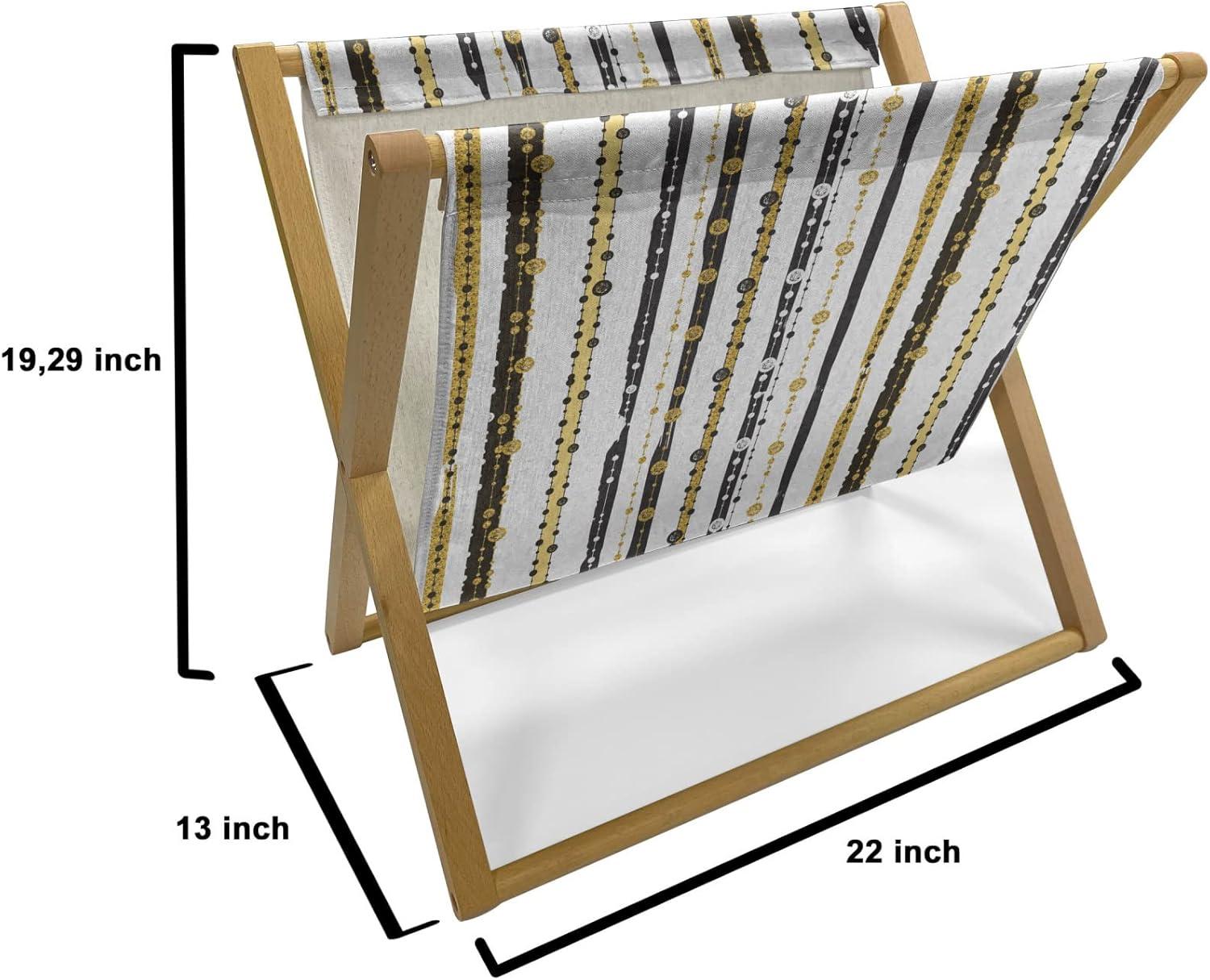 imageAmbesonne Shabby Flora Magazine and Book Holder Romantic Rose Petals with Branches Nature Beauty Valentine Feminine Print Floor Rack Decor for Interior of Home amp Office 22 x 19 Pink and YellowBlack Yellow