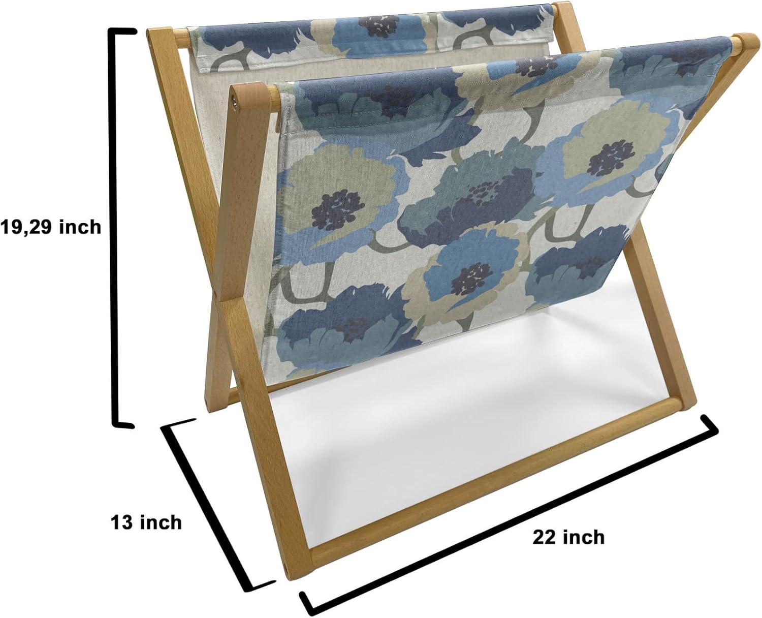 imageAmbesonne Shabby Flora Magazine and Book Holder Romantic Rose Petals with Branches Nature Beauty Valentine Feminine Print Floor Rack Decor for Interior of Home amp Office 22 x 19 Pink and YellowGrey Navy