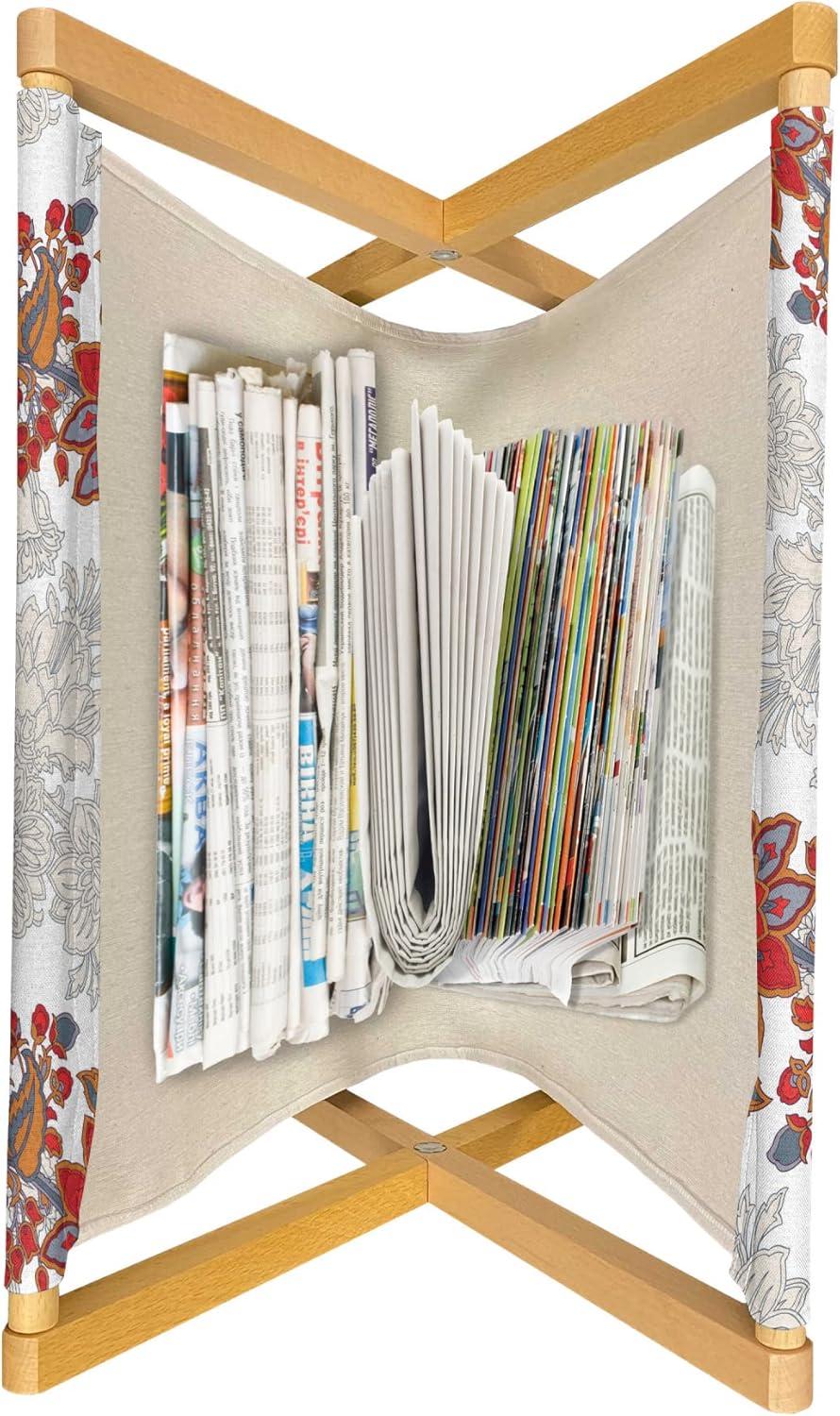 imageAmbesonne Shabby Flora Magazine and Book Holder Romantic Rose Petals with Branches Nature Beauty Valentine Feminine Print Floor Rack Decor for Interior of Home amp Office 22 x 19 Pink and YellowRed Black Grey