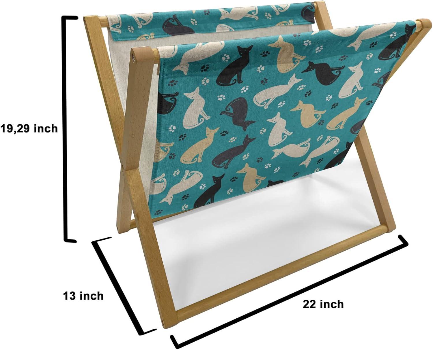 imageAmbesonne Teal Magazine and Book Holder Crystal Hearts and Gemstone Valentines Day Celebrating Romantic Print Floor Rack Decor for Interior of Home amp Office 22 x 19 Red Fuchsia TealSea Blue Indigo