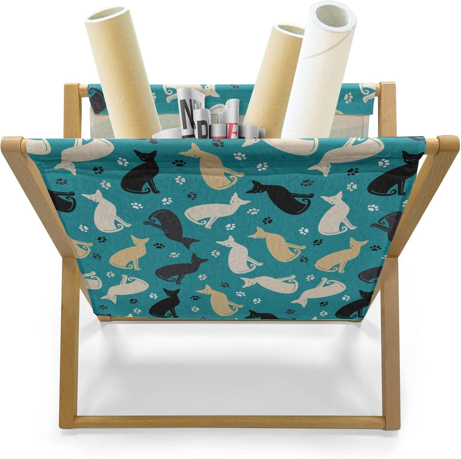 imageAmbesonne Teal Magazine and Book Holder Crystal Hearts and Gemstone Valentines Day Celebrating Romantic Print Floor Rack Decor for Interior of Home amp Office 22 x 19 Red Fuchsia TealSea Blue Indigo