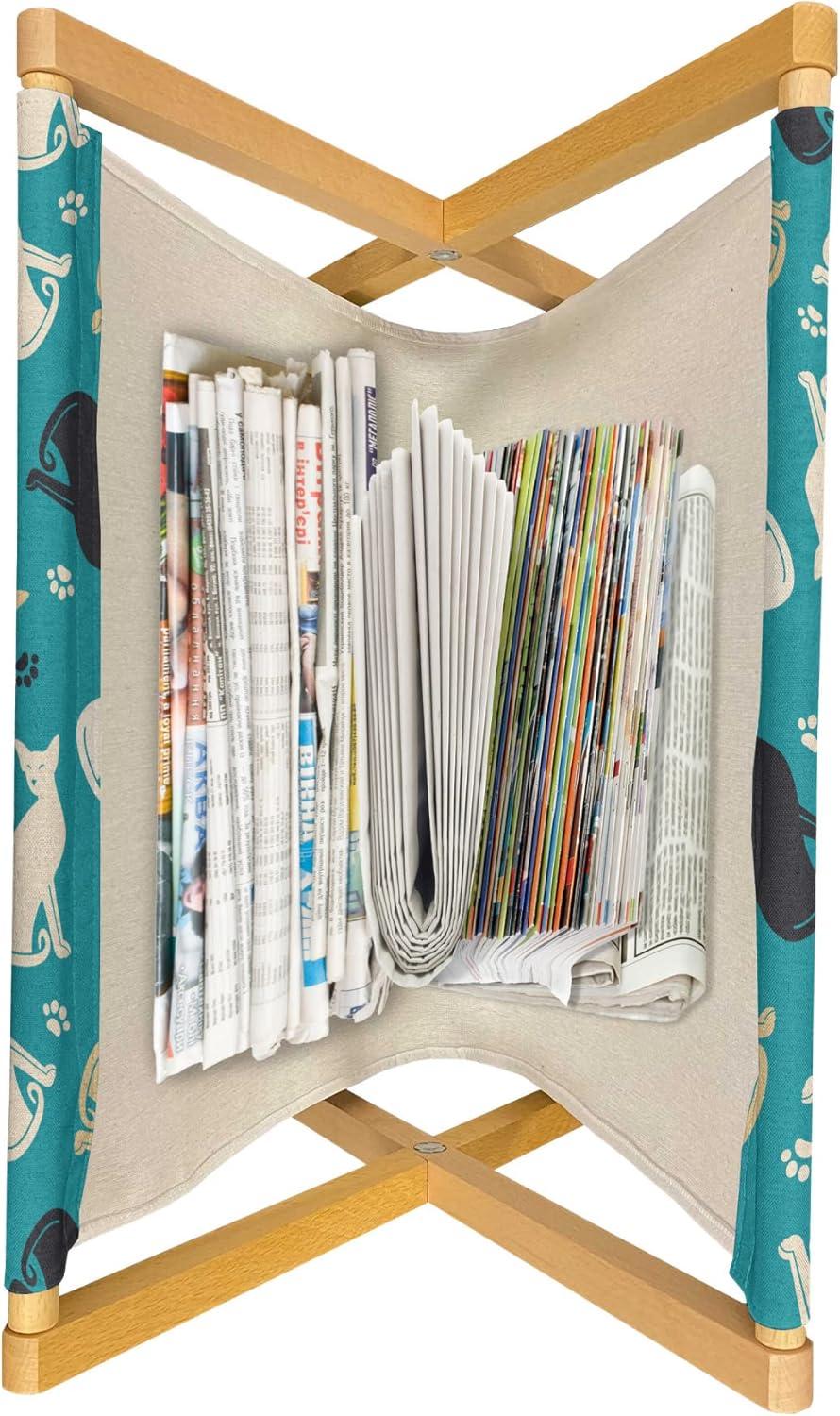 imageAmbesonne Teal Magazine and Book Holder Crystal Hearts and Gemstone Valentines Day Celebrating Romantic Print Floor Rack Decor for Interior of Home amp Office 22 x 19 Red Fuchsia TealSea Blue Indigo