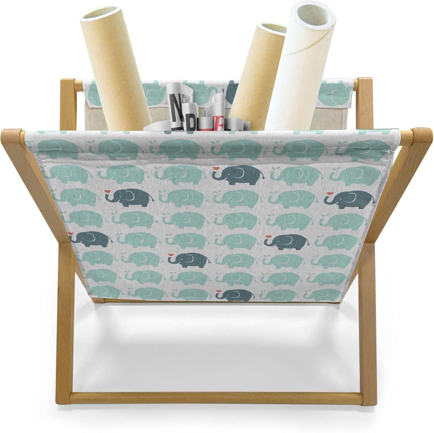 imageAmbesonne Teal Magazine and Book Holder Crystal Hearts and Gemstone Valentines Day Celebrating Romantic Print Floor Rack Decor for Interior of Home amp Office 22 x 19 Red Fuchsia TealTeal