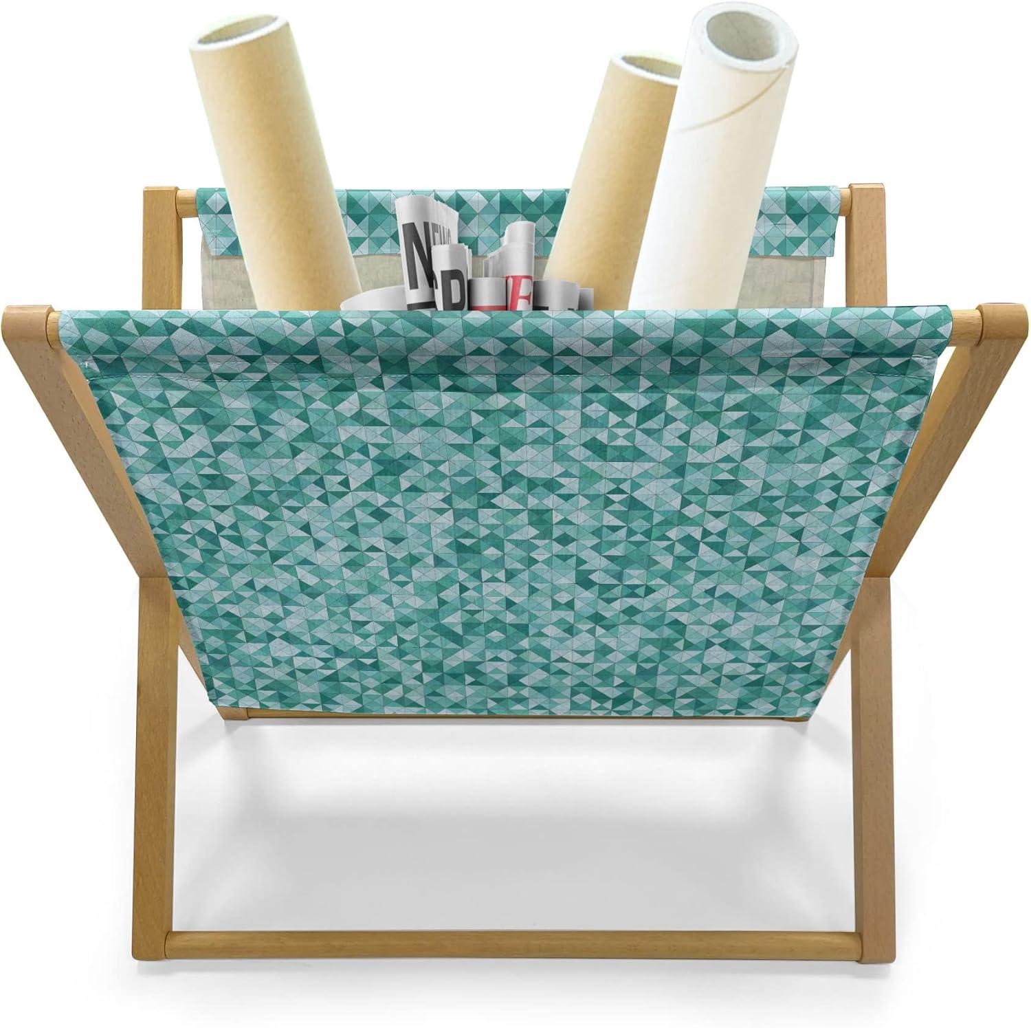 imageAmbesonne Teal Magazine and Book Holder Crystal Hearts and Gemstone Valentines Day Celebrating Romantic Print Floor Rack Decor for Interior of Home amp Office 22 x 19 Red Fuchsia TealTeal Green