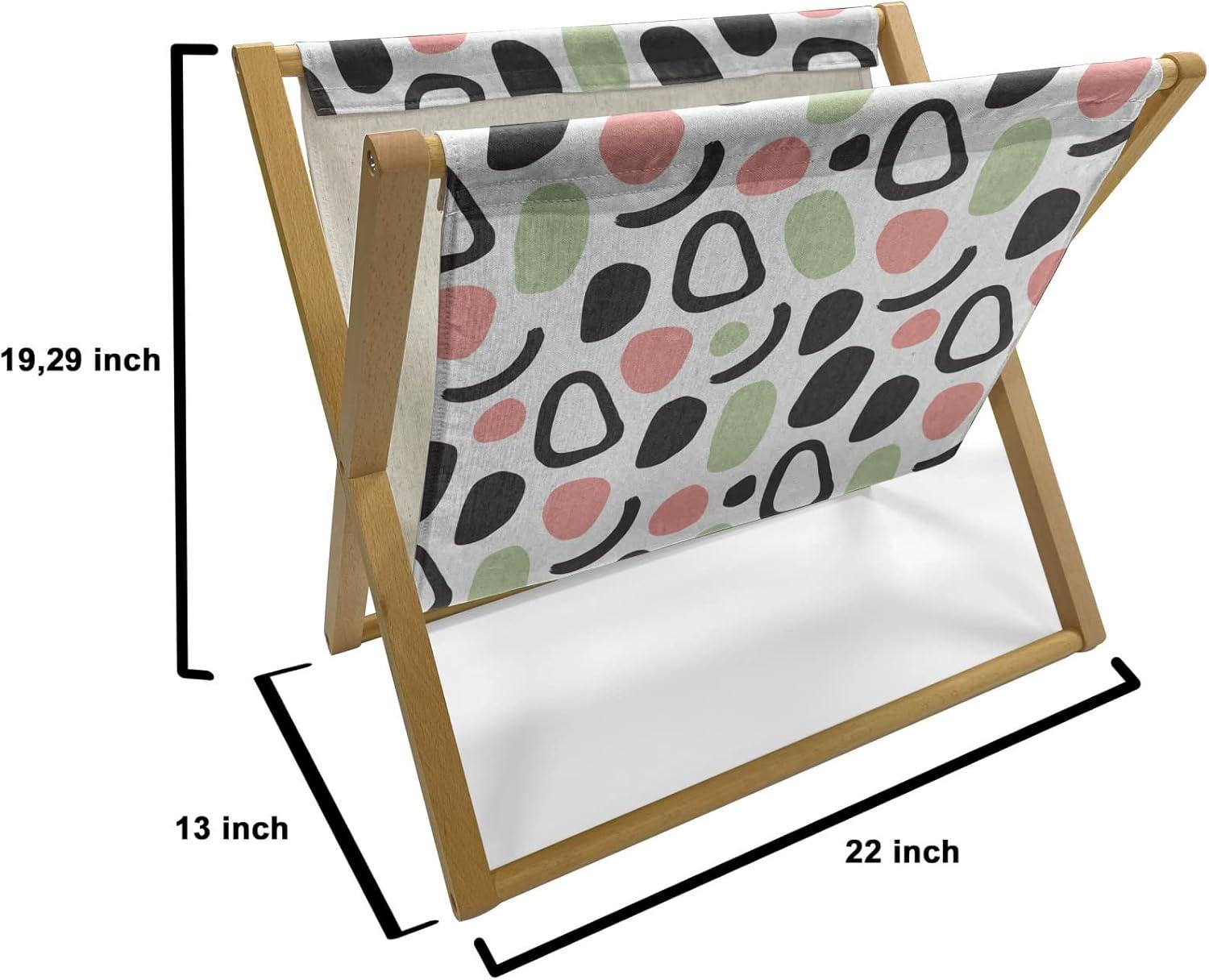 imageAmbesonne Valentines Day Magazine and Book Holder Classic Romantic Rose Flowers Branches Bouquet on Plain Backdrop Decorative Floor Rack Organizer for Living Room 22x19 White Ruby and GreenPale Green Coral Black