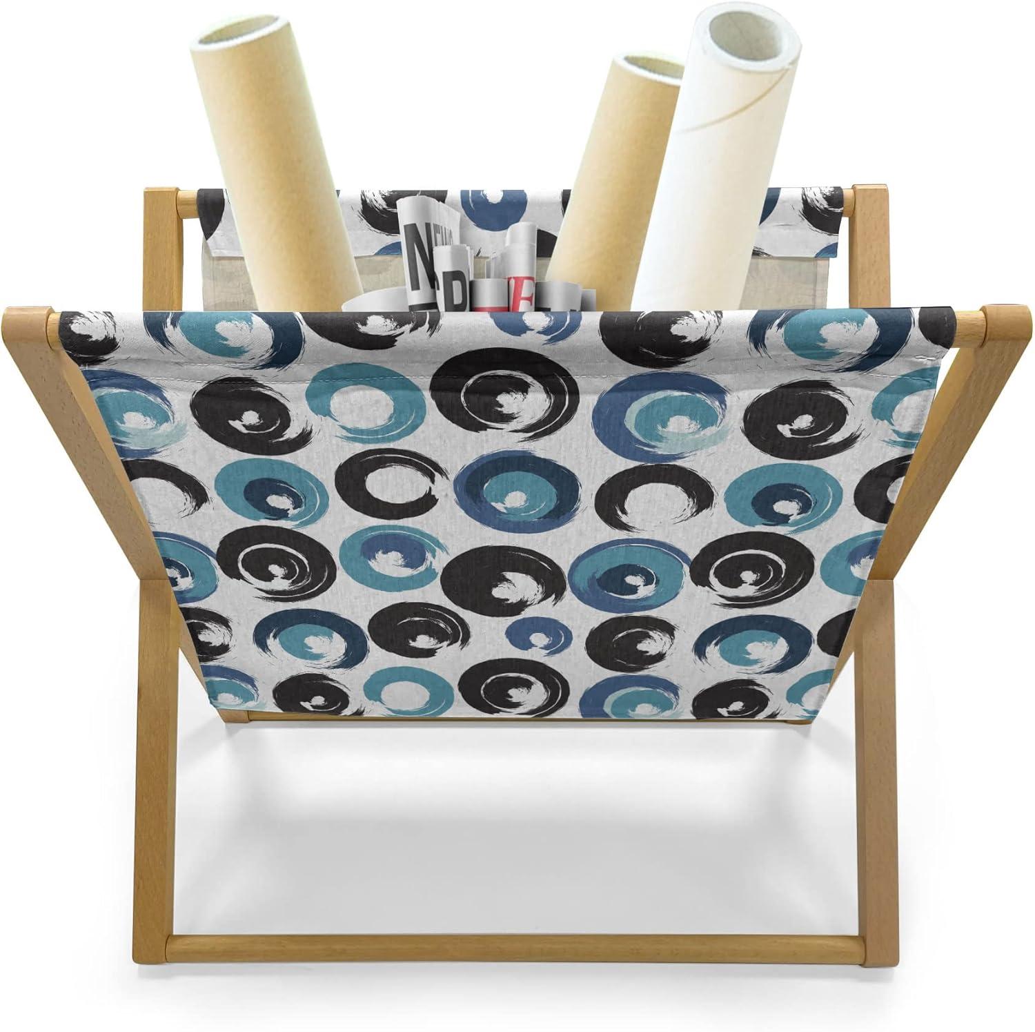 imageAmbesonne Valentines Day Magazine and Book Holder Classic Romantic Rose Flowers Branches Bouquet on Plain Backdrop Decorative Floor Rack Organizer for Living Room 22x19 White Ruby and GreenBlue Black White