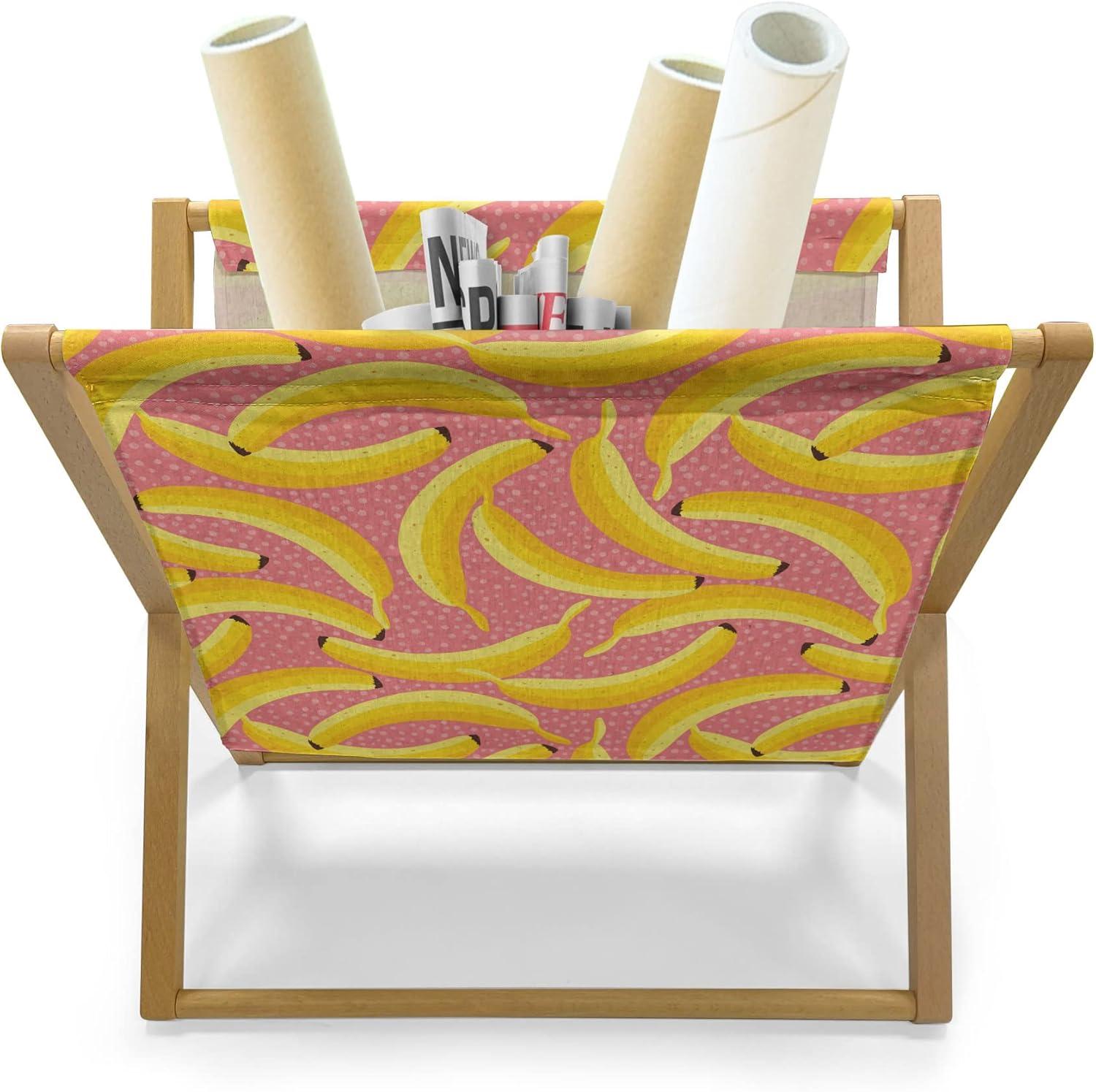 imageAmbesonne Valentines Day Magazine and Book Holder Dandelions in The Form of Hearts on a Plain Background Print Decorative Floor Rack Organizer for Living Room 22x19 Dark Coral PinkPastel Pink Yellow