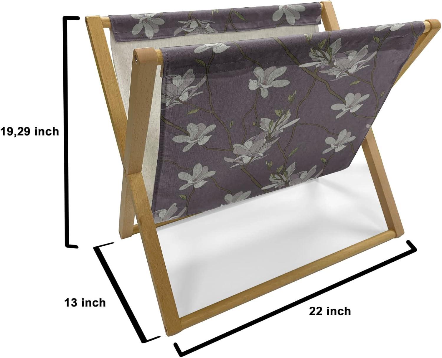 imageAmbesonne Valentines Day Magazine and Book Holder Dandelions in The Form of Hearts on a Plain Background Print Decorative Floor Rack Organizer for Living Room 22x19 Dark Coral PinkEggplant Multicolor