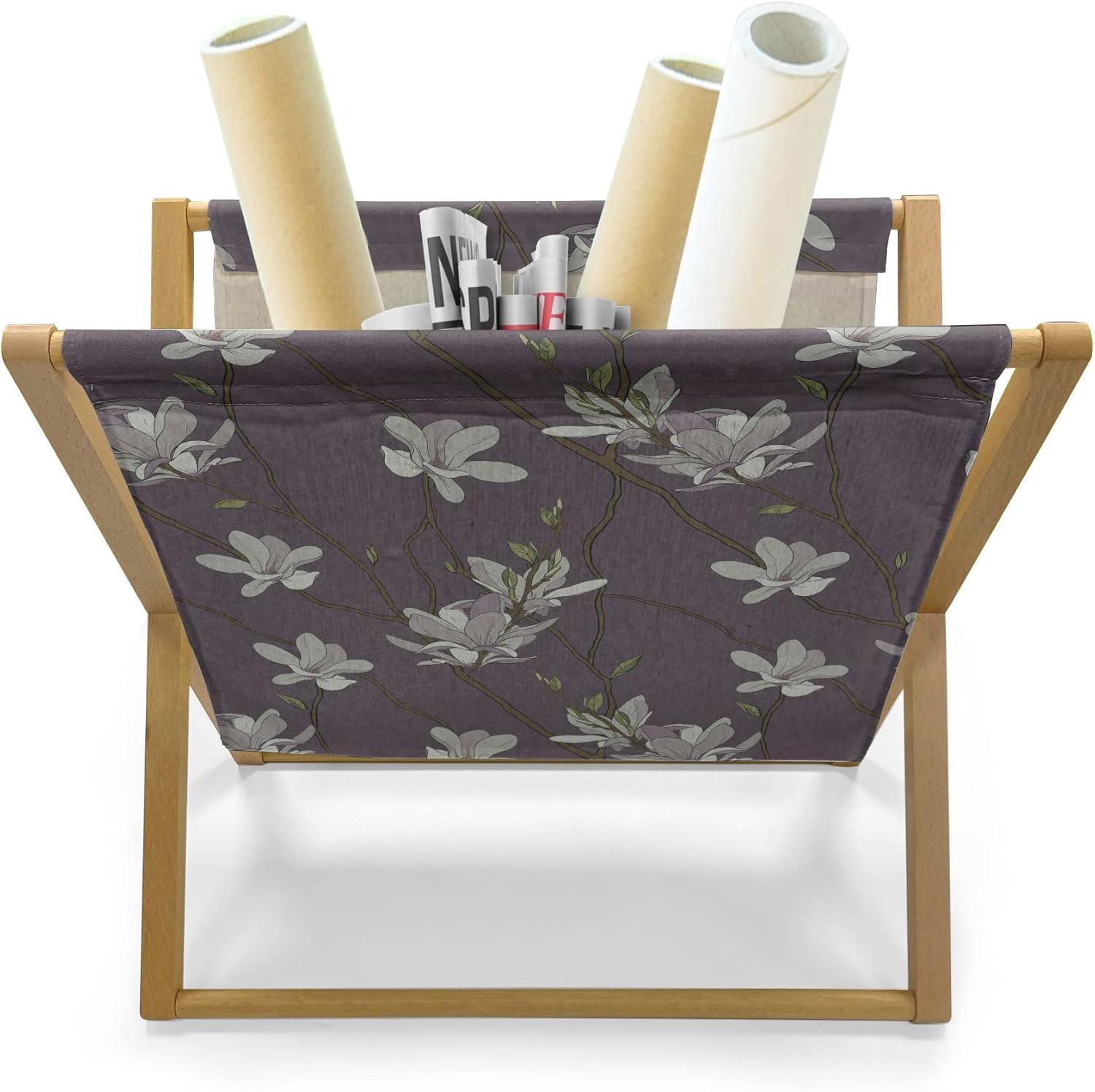 imageAmbesonne Valentines Day Magazine and Book Holder Dandelions in The Form of Hearts on a Plain Background Print Decorative Floor Rack Organizer for Living Room 22x19 Dark Coral PinkEggplant Multicolor