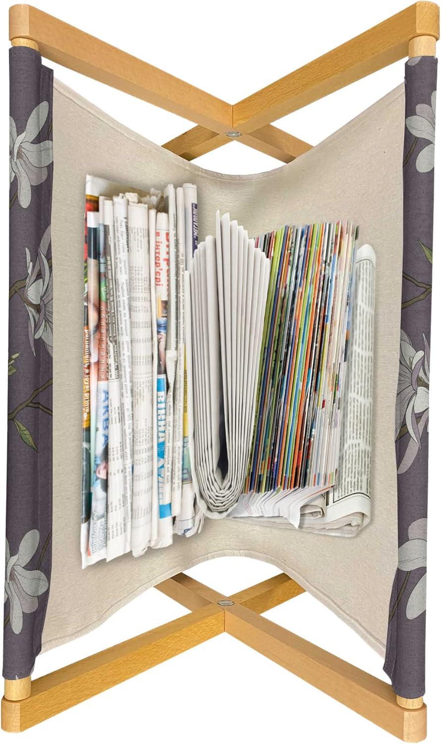 imageAmbesonne Valentines Day Magazine and Book Holder Dandelions in The Form of Hearts on a Plain Background Print Decorative Floor Rack Organizer for Living Room 22x19 Dark Coral PinkEggplant Multicolor