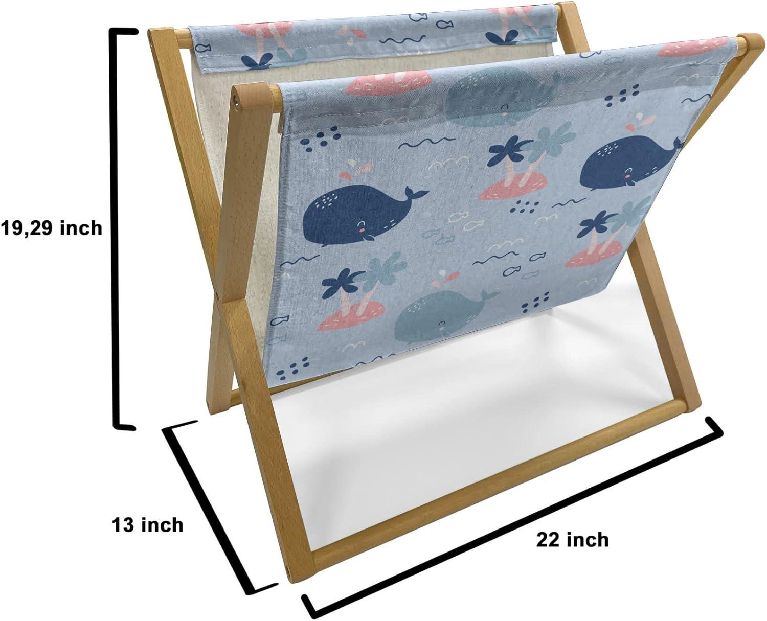 imageAmbesonne Valentines Day Magazine and Book Holder Dandelions in The Form of Hearts on a Plain Background Print Decorative Floor Rack Organizer for Living Room 22x19 Dark Coral PinkCoral and Ceil Blue