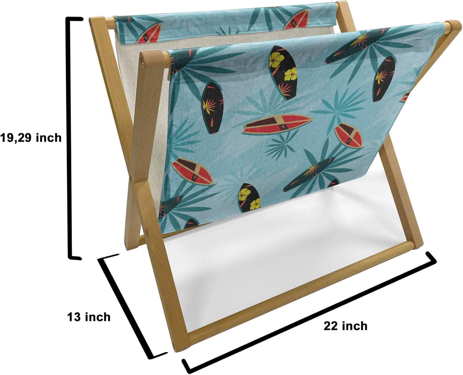 imageAmbesonne Valentines Day Magazine and Book Holder Dandelions in The Form of Hearts on a Plain Background Print Decorative Floor Rack Organizer for Living Room 22x19 Dark Coral PinkBlue Black and Red